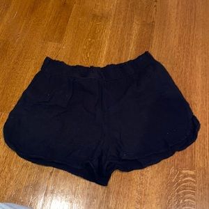 Black beach shorts